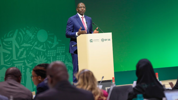 Ruto fake Sh682 billion for green development projects at COP28